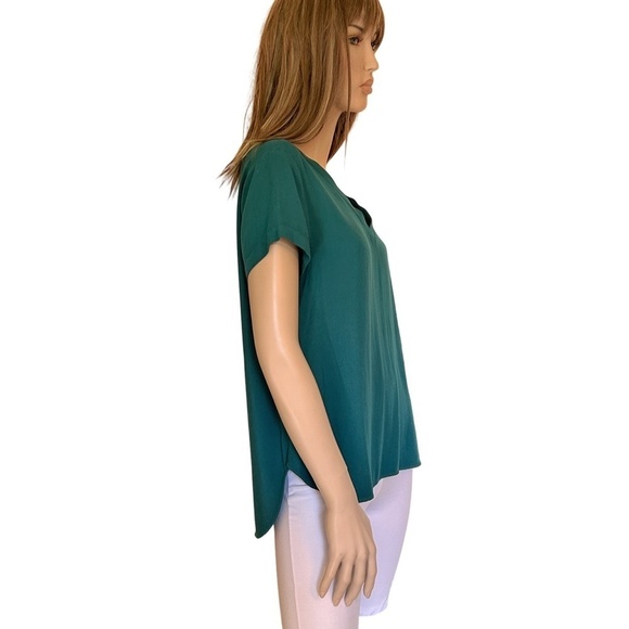 Cloth & Stone Top Shirt Tee Tank 100% Rayon Short Sleeve Hi-Low Rounded Hem - Picture 8 of 12